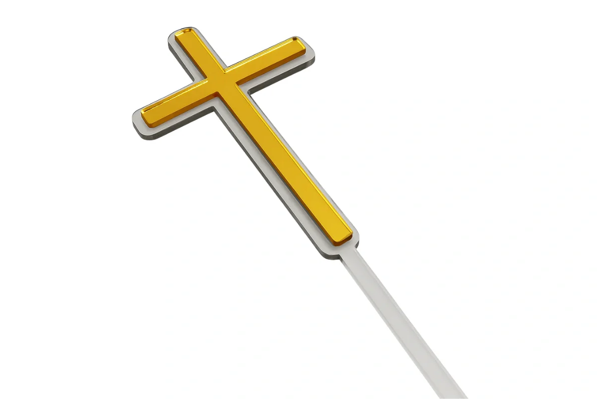 Gold Cross Topper - Iconic Cake Art - Image 3
