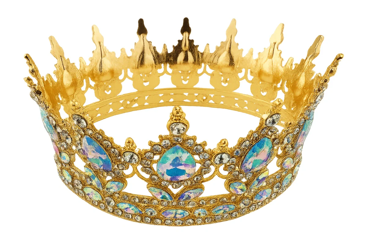 Gold Crown Topper 15.5cm - Iconic Cake Art - Image 2