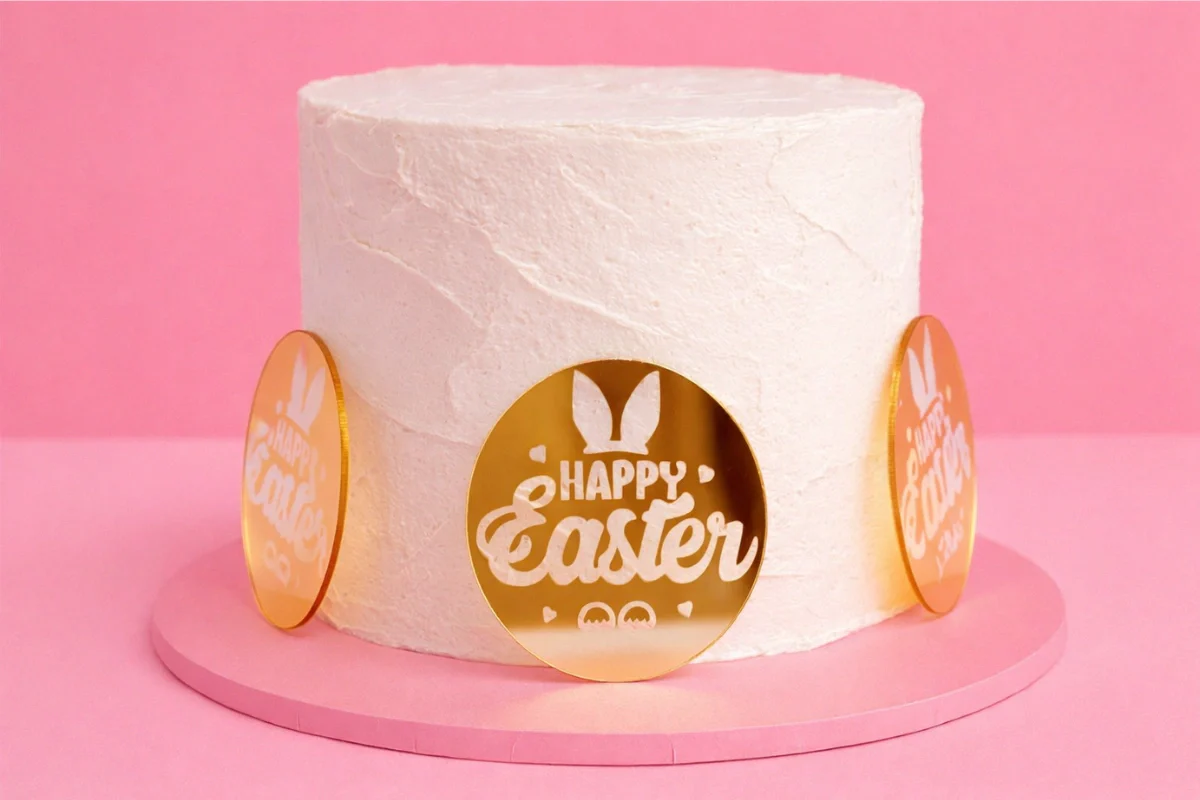 Gold Easter Toppers (6 Pack) - Iconic Cake Art - Image 2
