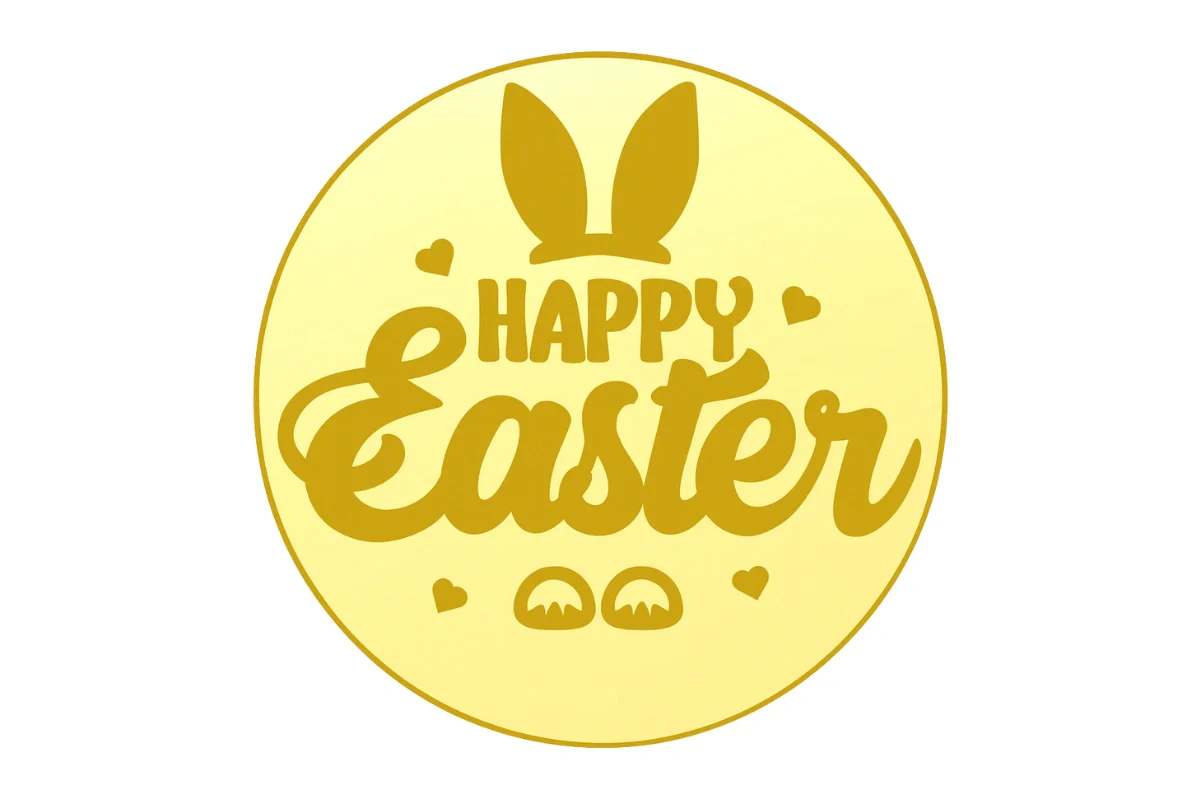 Gold Easter Toppers (6 Pack) - Iconic Cake Art - Image 3