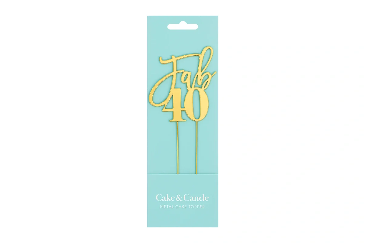 Gold Fab 40 Plated Cake Topper - Bake Group - Image 4