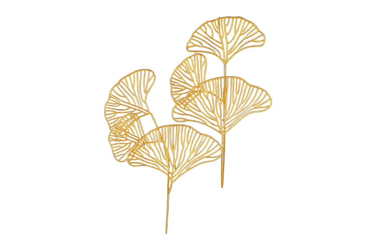 Gold Ginkgo Leaf Topper - Iconic Cake Art - Image 3