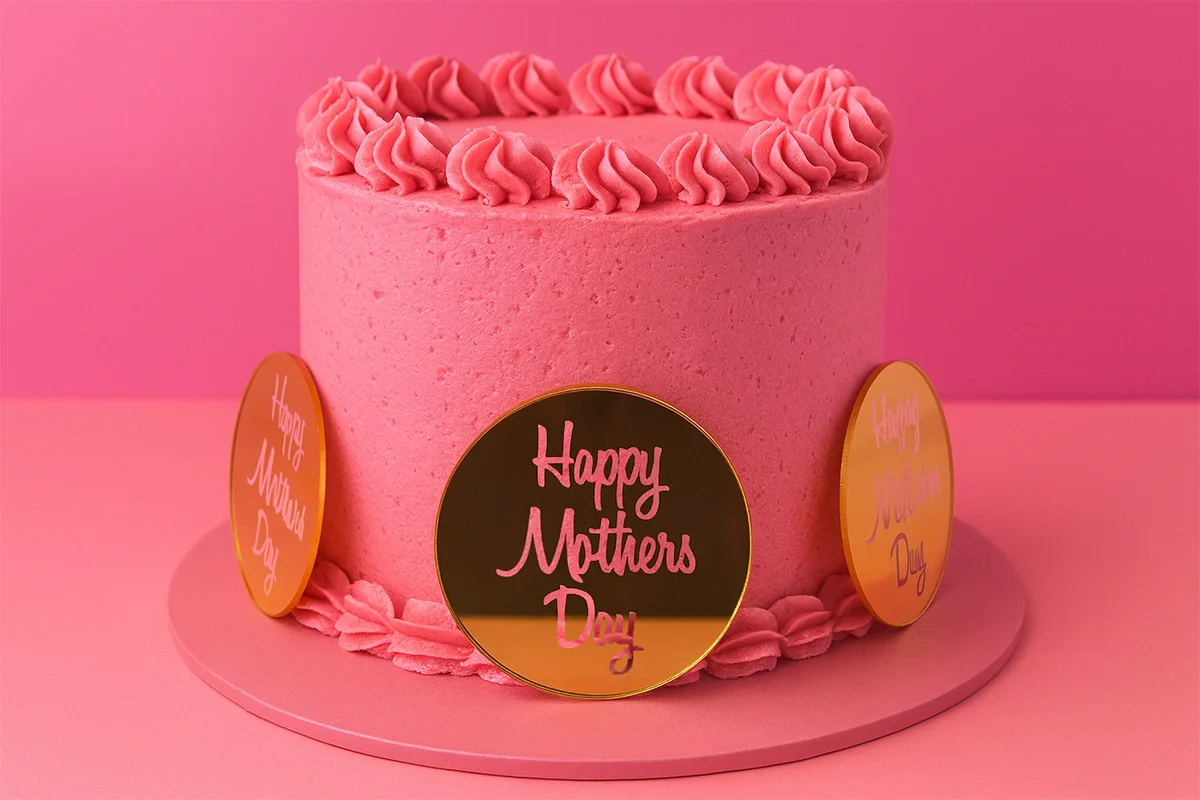 Gold Mothers Day Toppers (6 Pack) - Iconic Cake Art - Image 2