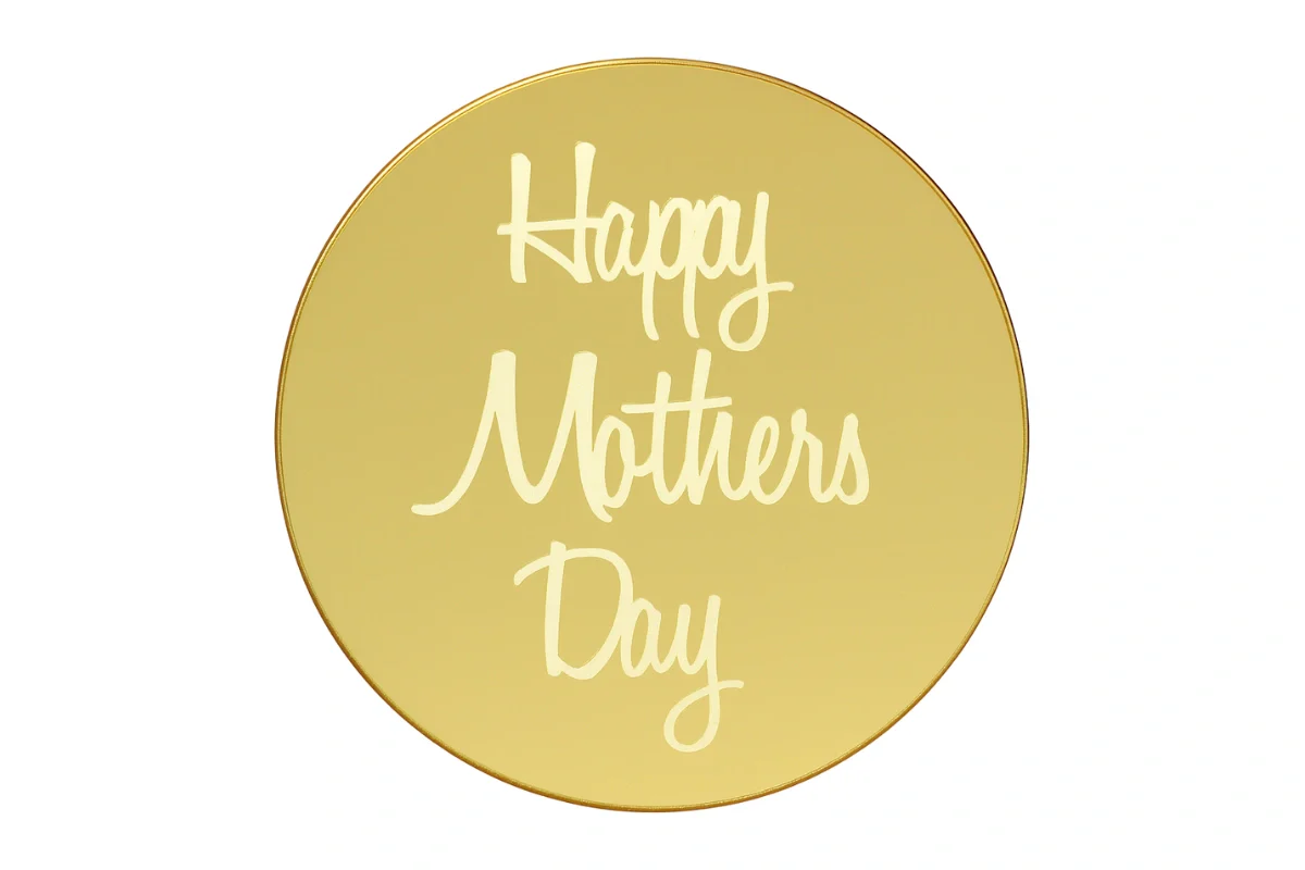 Gold Mothers Day Toppers (6 Pack) - Iconic Cake Art - Image 3