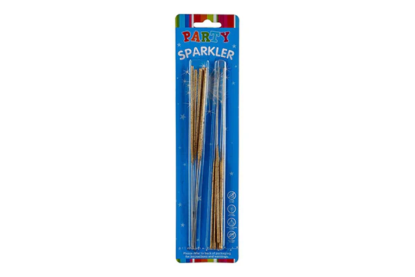 Gold Party Sparklers - Wedding Birthday Celebration (12 Pack) - Artwrap