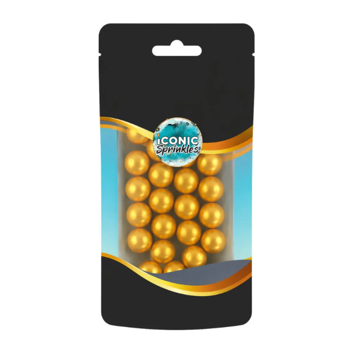 Gold Pearls 12mm 30g - Iconic Sprinkles - Image 2