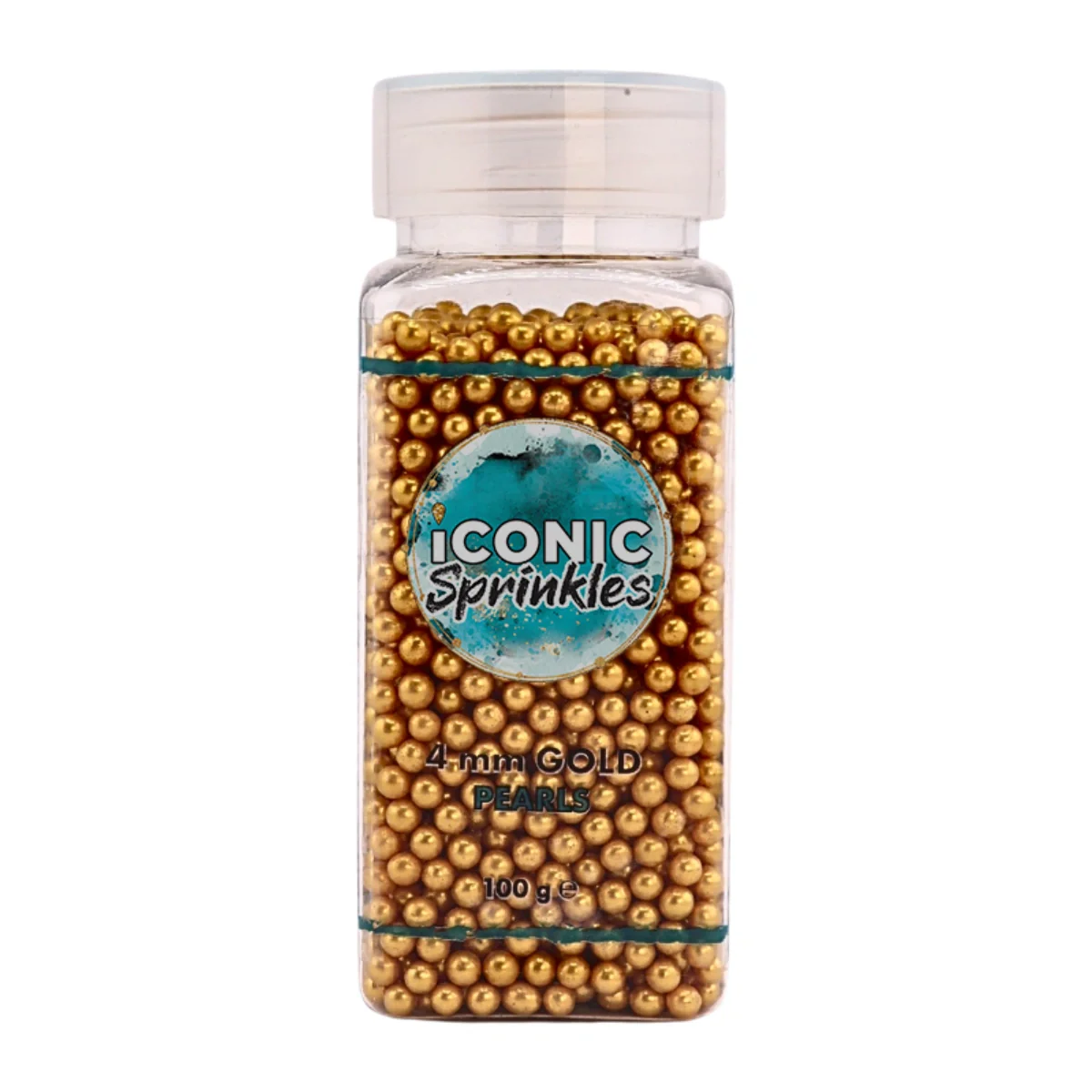 Gold Pearls 4mm 100g - Iconic Sprinkles - Image 2