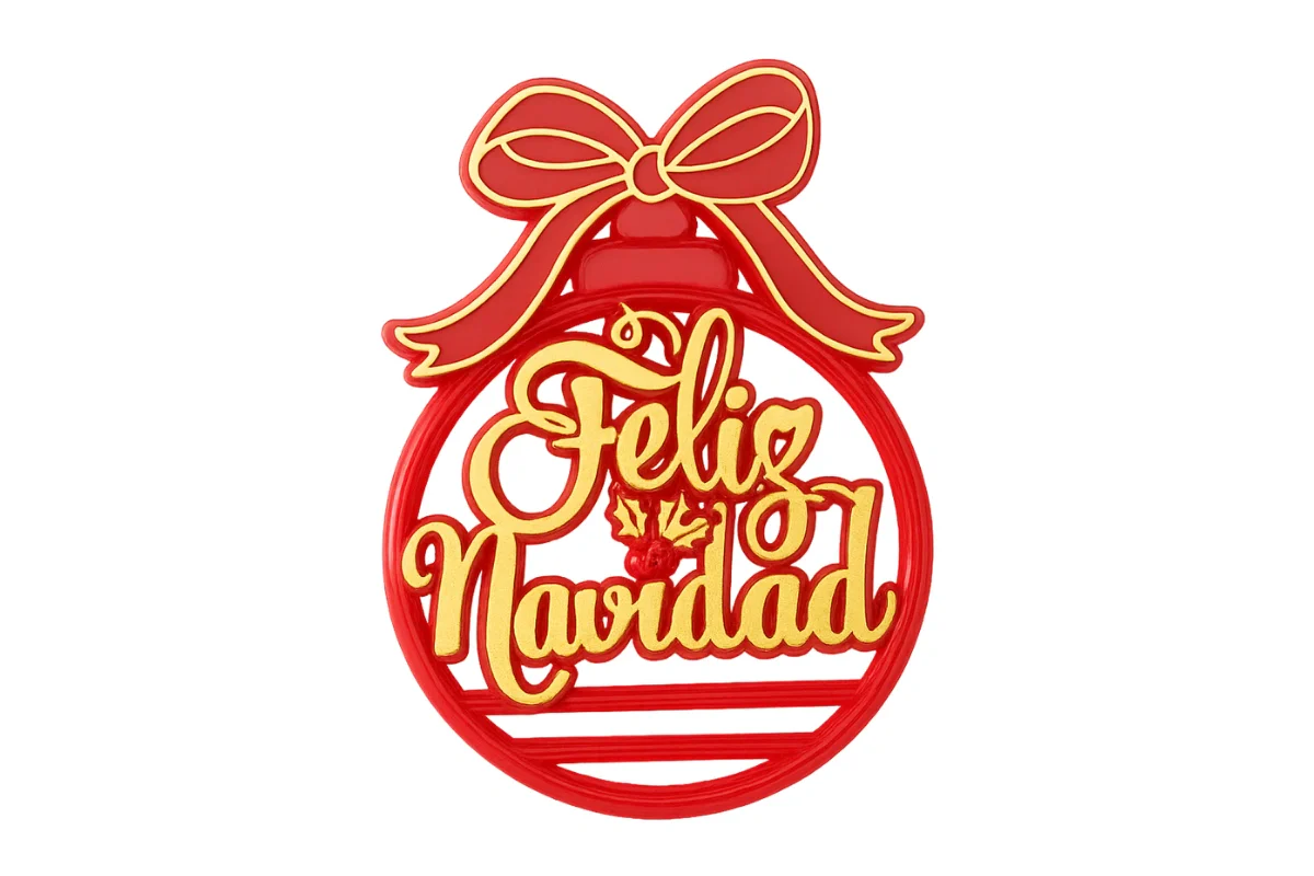 Gold Red and Feliz Navidad Layon - DecoPac