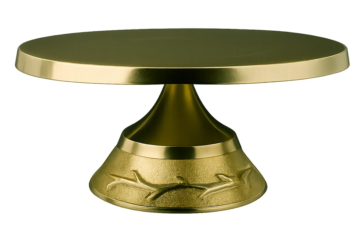 Gold Round Tapered Cake Stand 14 Inch - Iconic Cake Art - Image 4