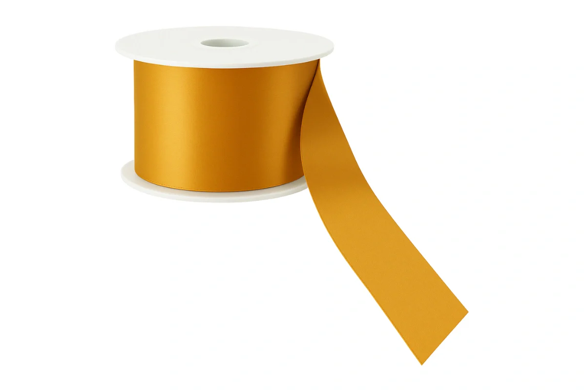 Gold Satin Ribbon Double Sided 25mm - My Dream Cake