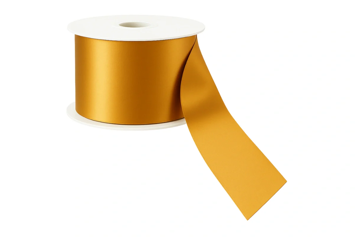 Gold Satin Ribbon Double Sided 38mm - My Dream Cake