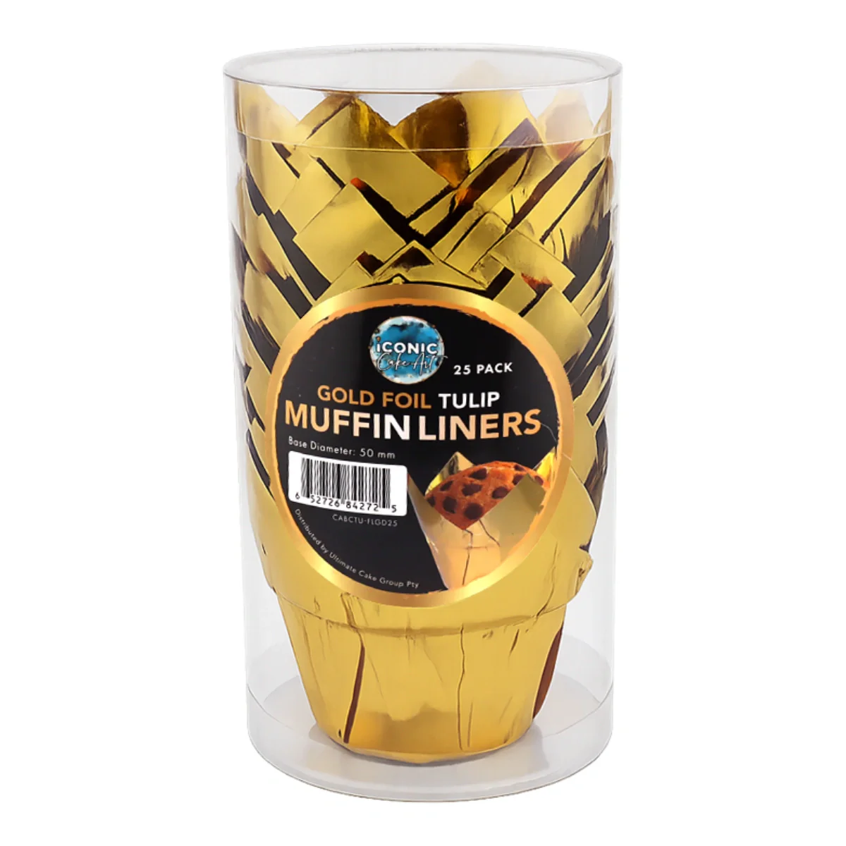 Gold Tulip Baking Cups (25 Pack) - Iconic Cake Art - Image 2