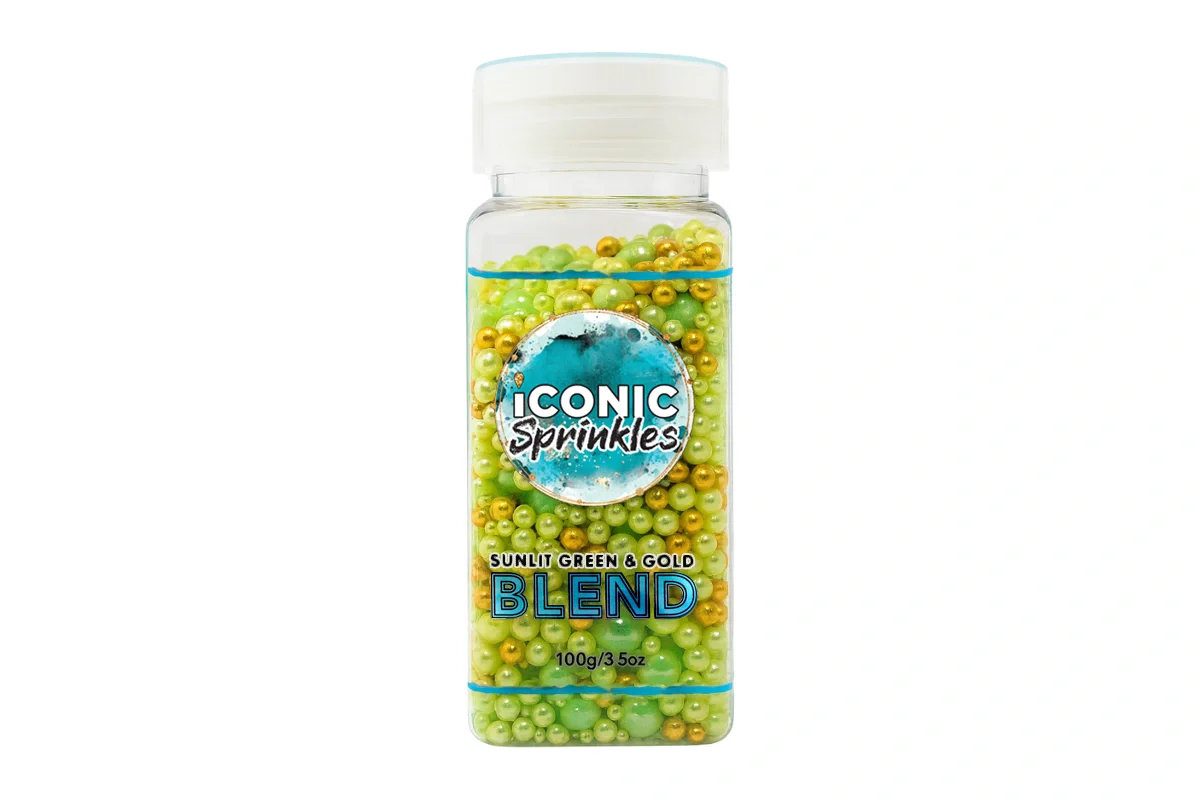 Green and Gold Sunlit Blend 100g - Iconic Sprinkles - Image 2