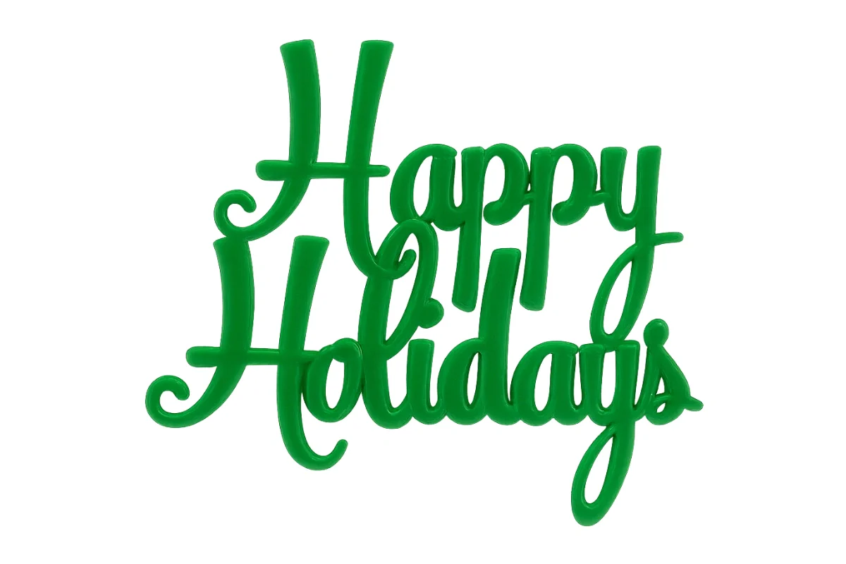 Green Holiday Messages Layon - Bakery Crafts