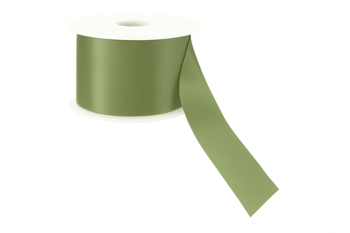 Green Sage Satin Ribbon Double Sided 25mm - My Dream Cake