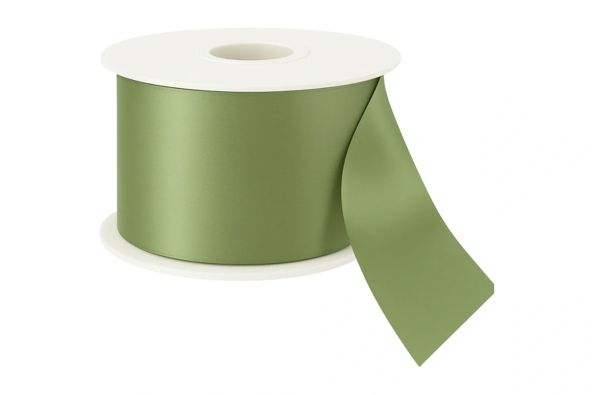 Green Sage Satin Ribbon Double Sided 38mm - My Dream Cake