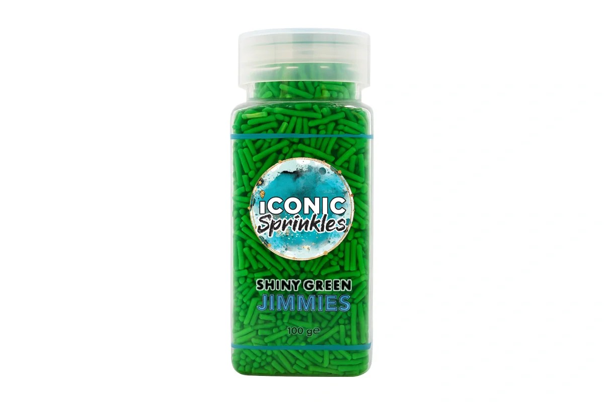 Green Shiny Jimmies 100g - Iconic Sprinkles - Image 2