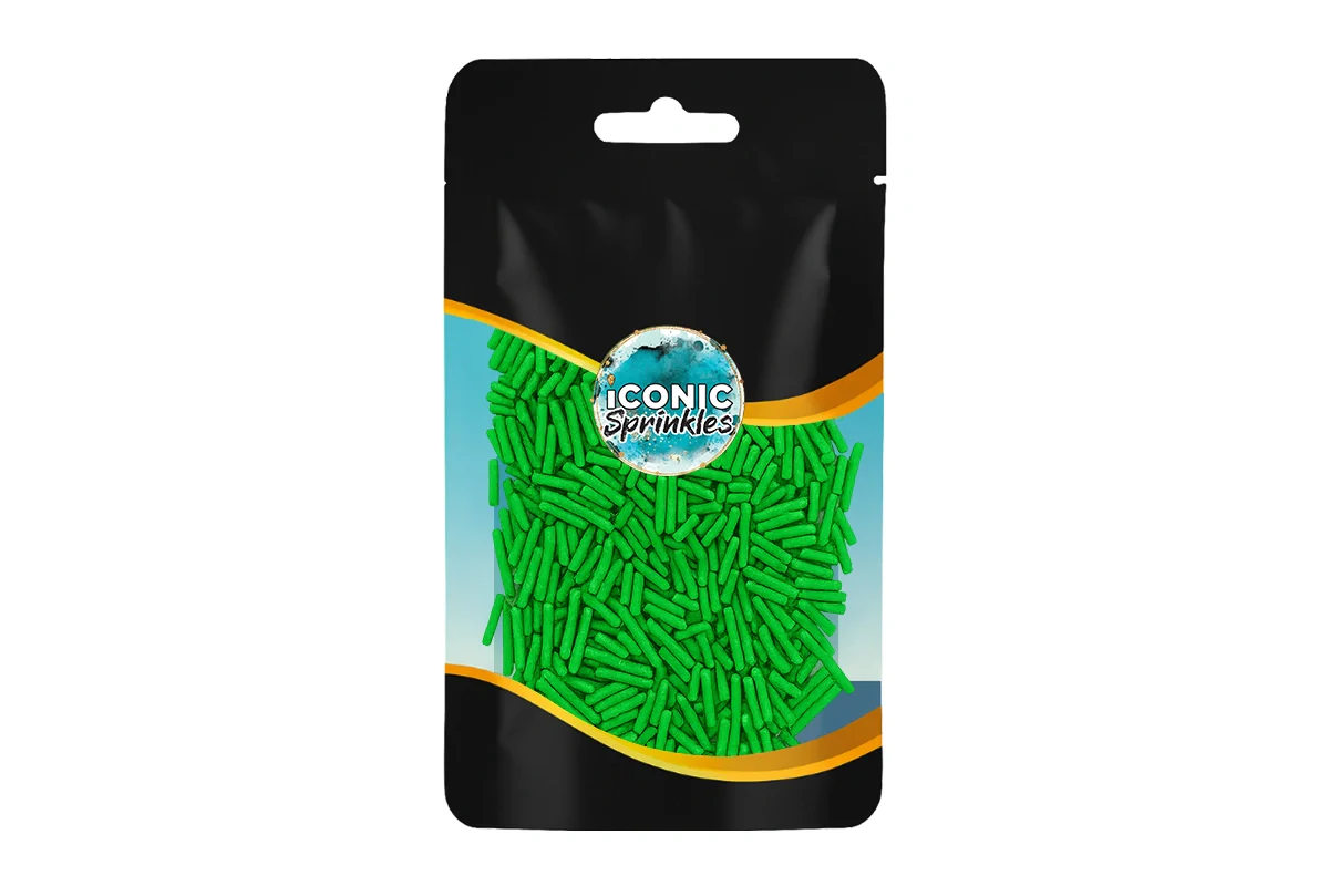 Green Shiny Jimmies 30g - Iconic Sprinkles - Image 2