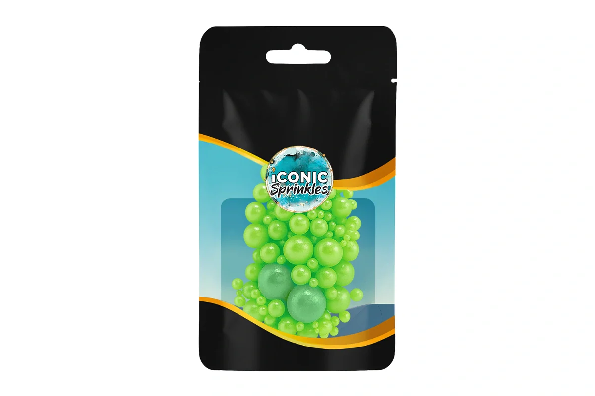 Green Shiny Pearls 30g - Iconic Sprinkles - Image 2