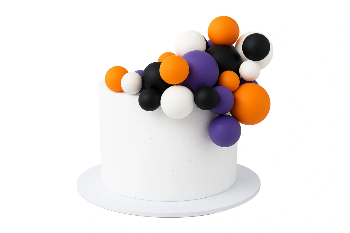 Halloween Ball Topper Set (32 Pack) - Iconic Cake Art - Image 3