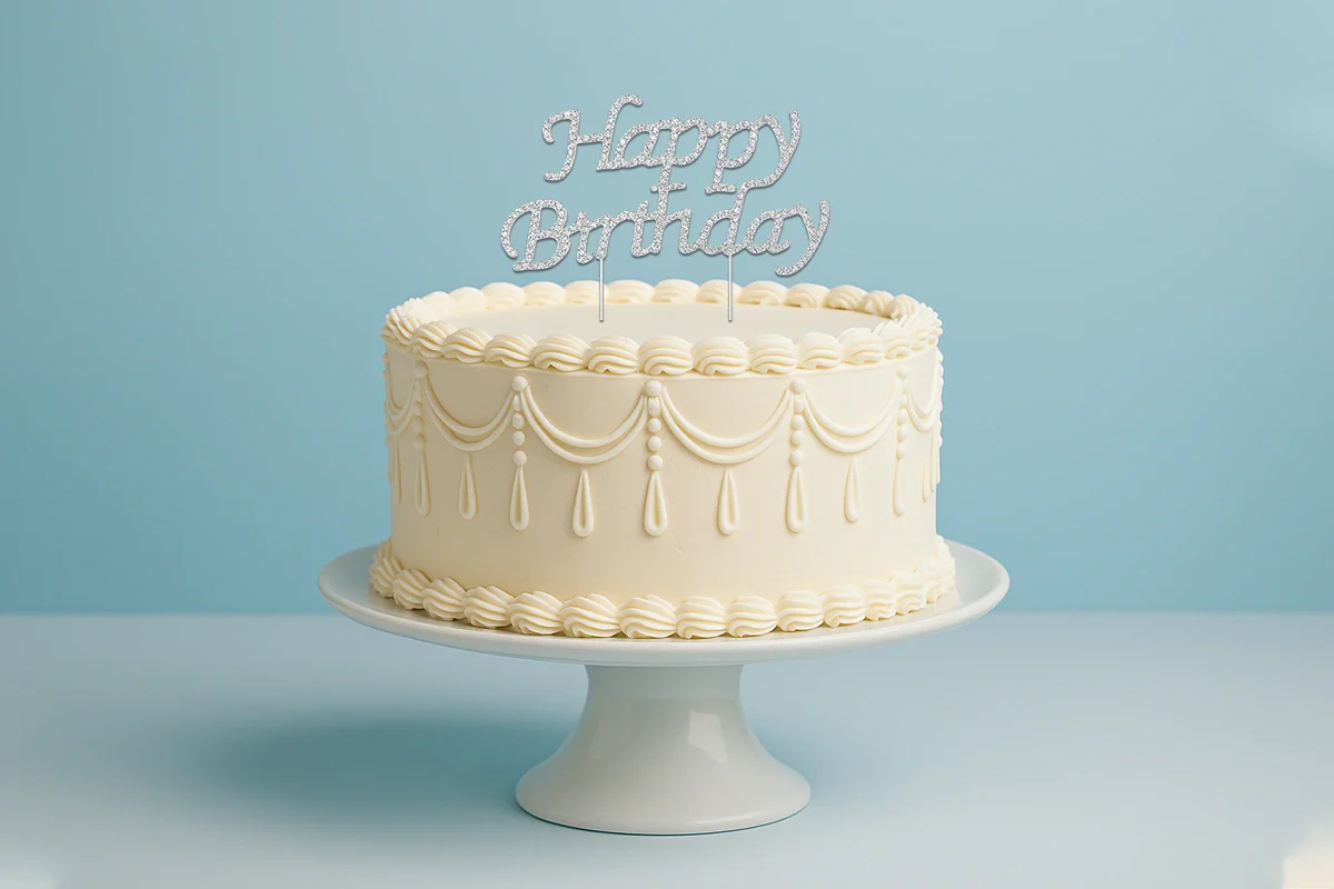 Happy Birthday Pick - Cake Topper - Diamante - Iconic Cake Art - Image 2