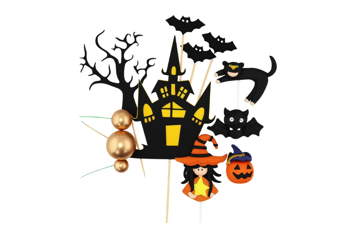 Haunted Halloween Topper Set - Iconic Cake Art - Image 3