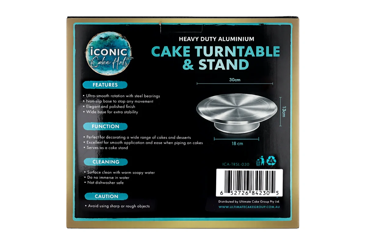 Heavy Duty Cake Turntable and Stand - Iconic Cake Art - Image 5