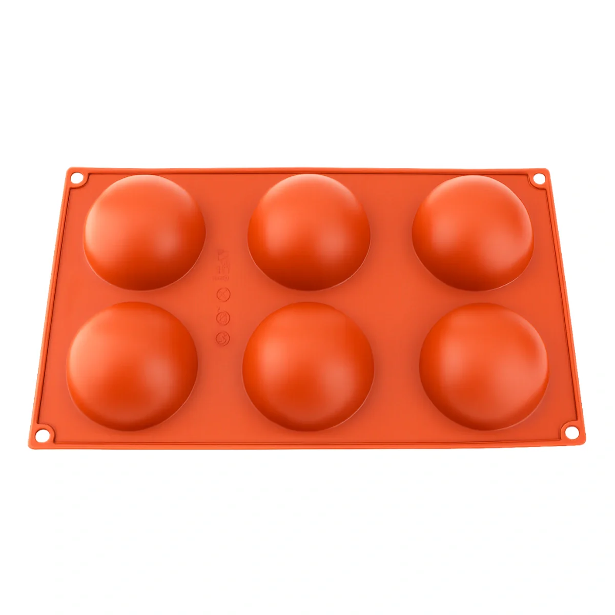 Hemisphere 6 Cavity Silicone Chocolate Mould 70mm - Iconic Cake Art - Image 2