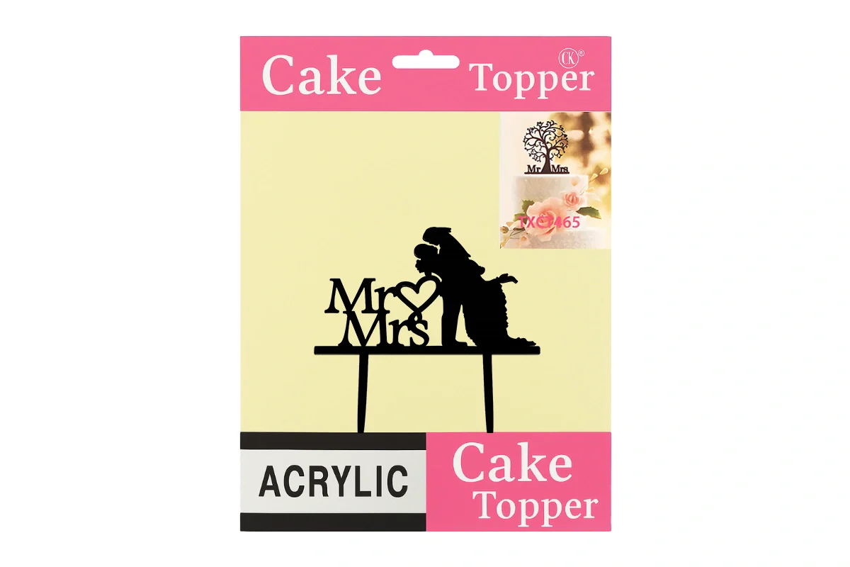 High Mr and Mrs Couple - Wedding Silhouette Cake Topper - Cake Decor 17cm - Iconic Cake Art - Image 4