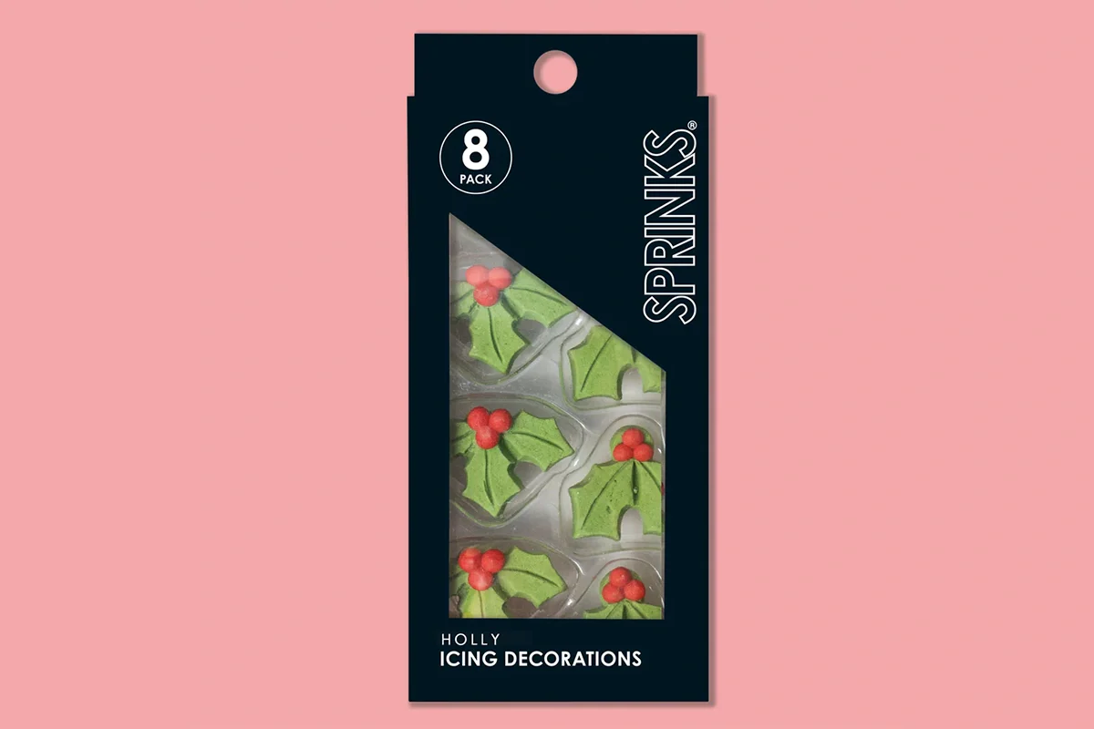 Holly Icing Decorations by (8 Pack) - Sprinks - Image 2