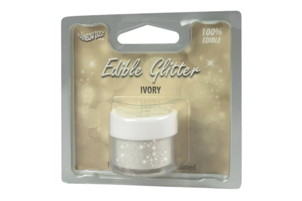 Ivory Glitter Cake Decorating - Rainbow Dust - Image 2