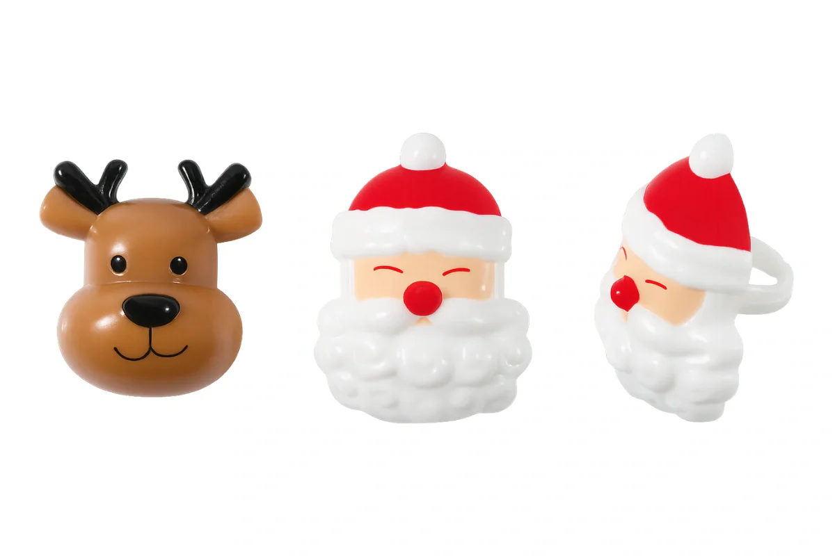 Jolly Santa and Reindeer Cupcake Rings - Bakery Crafts