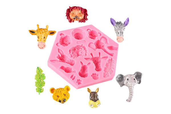 Jungle Animal Faces Silicone Mould - Iconic Cake Art - Image 2