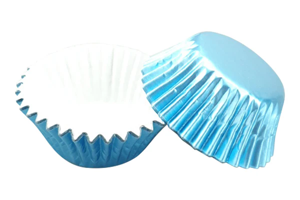 Light Blue Mini Cupcake Cases 35mm (50 Pack) - Gateau Art