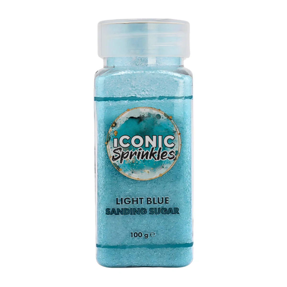 Light Blue Sanding Sugar 100g - Iconic Sprinkles - Image 2