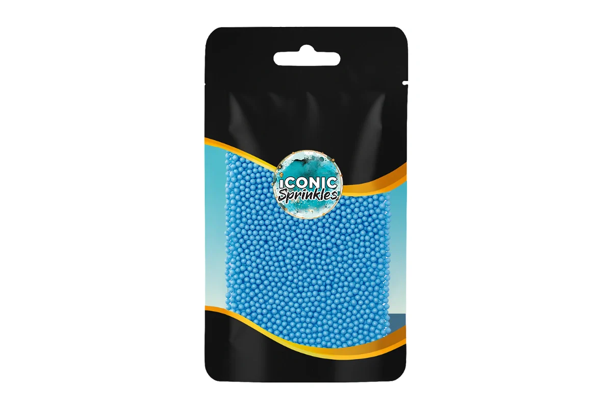 Light Blue Shiny Nonpareils 30g - Iconic Sprinkles - Image 2