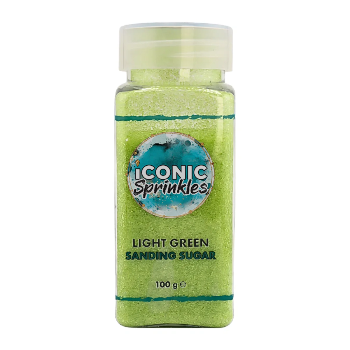 Light Green Sanding Sugar 100g - Iconic Sprinkles - Image 2