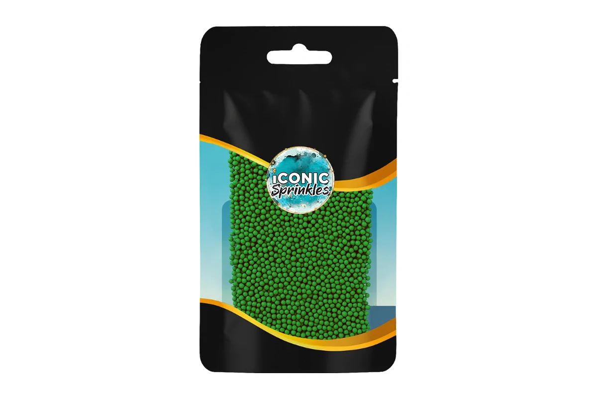 Lime Shiny Nonpareils 30g - Iconic Sprinkles - Image 2