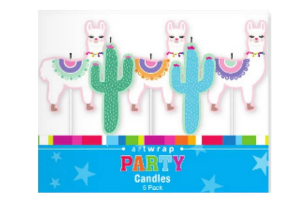 Llamas and Cactus Birthday Candle (5 Pack) - Artwrap