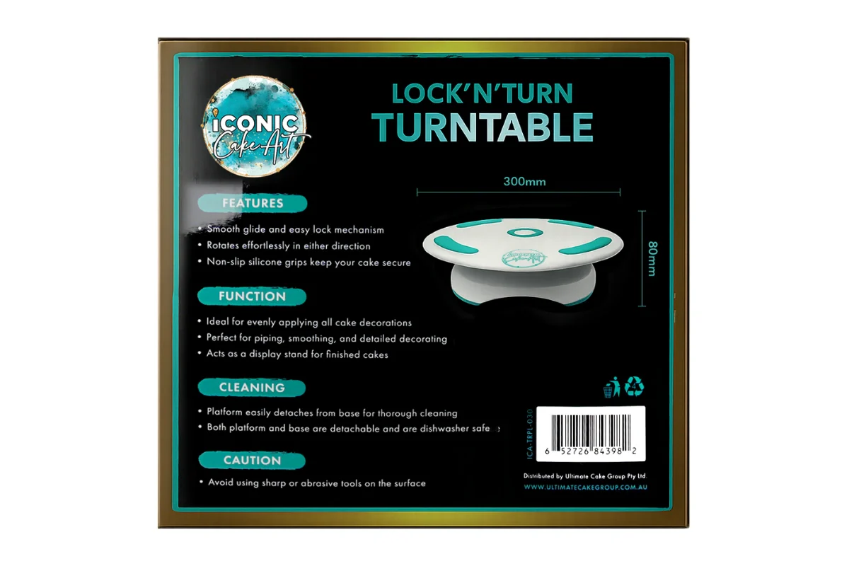 Lock N Turn Cake Turntable - Iconic Cake Art - Image 5