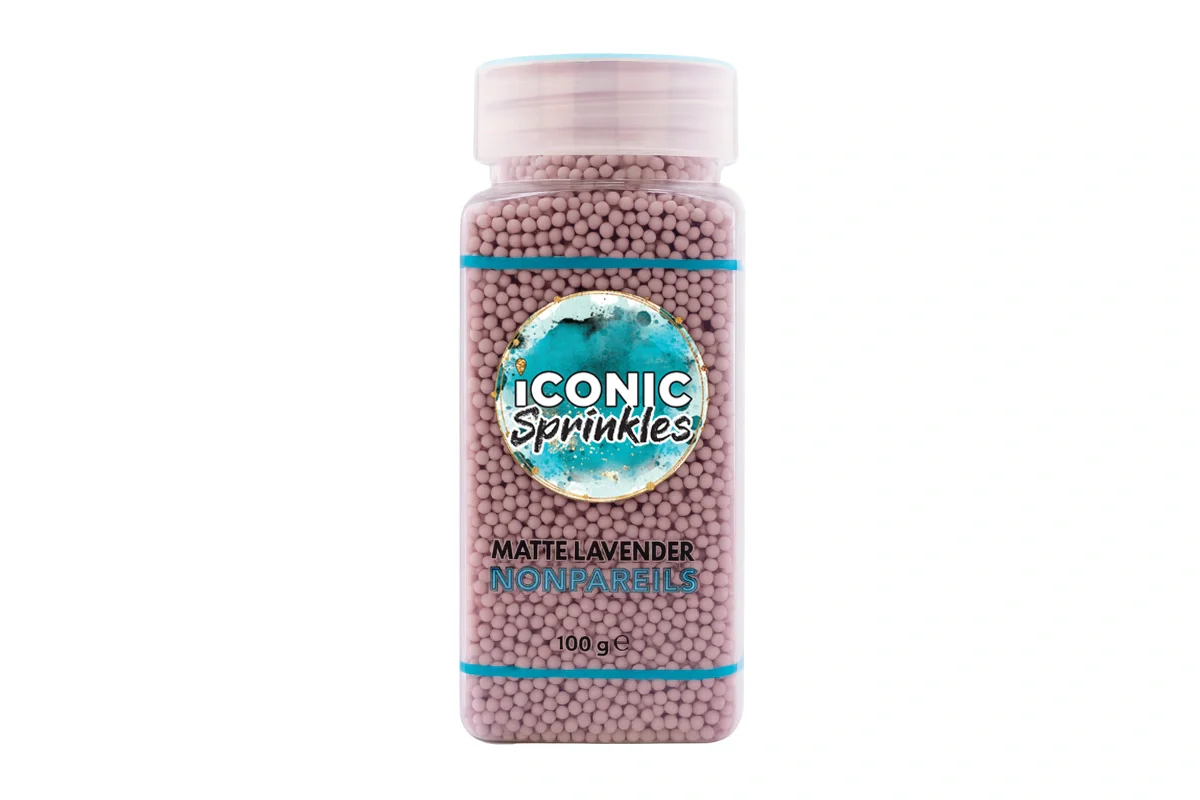Matte Lavender Nonpareils 100g - Iconic Sprinkles - Image 2