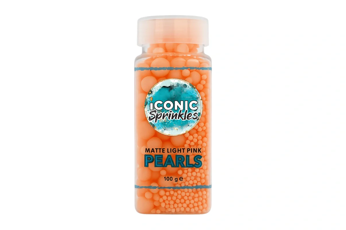 Matte Light Pink Pearls 100g - Iconic Sprinkles - Image 2