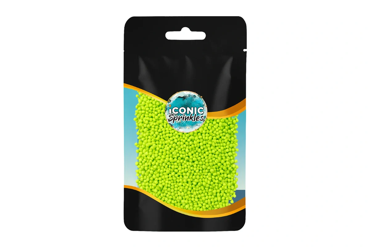 Matte Lime Nonpareils 30g - Iconic Sprinkles - Image 2