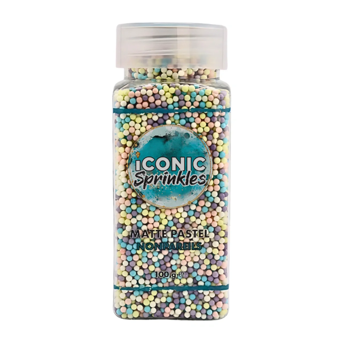 Matte Pastel Nonpareils 100g - Iconic Sprinkles - Image 2