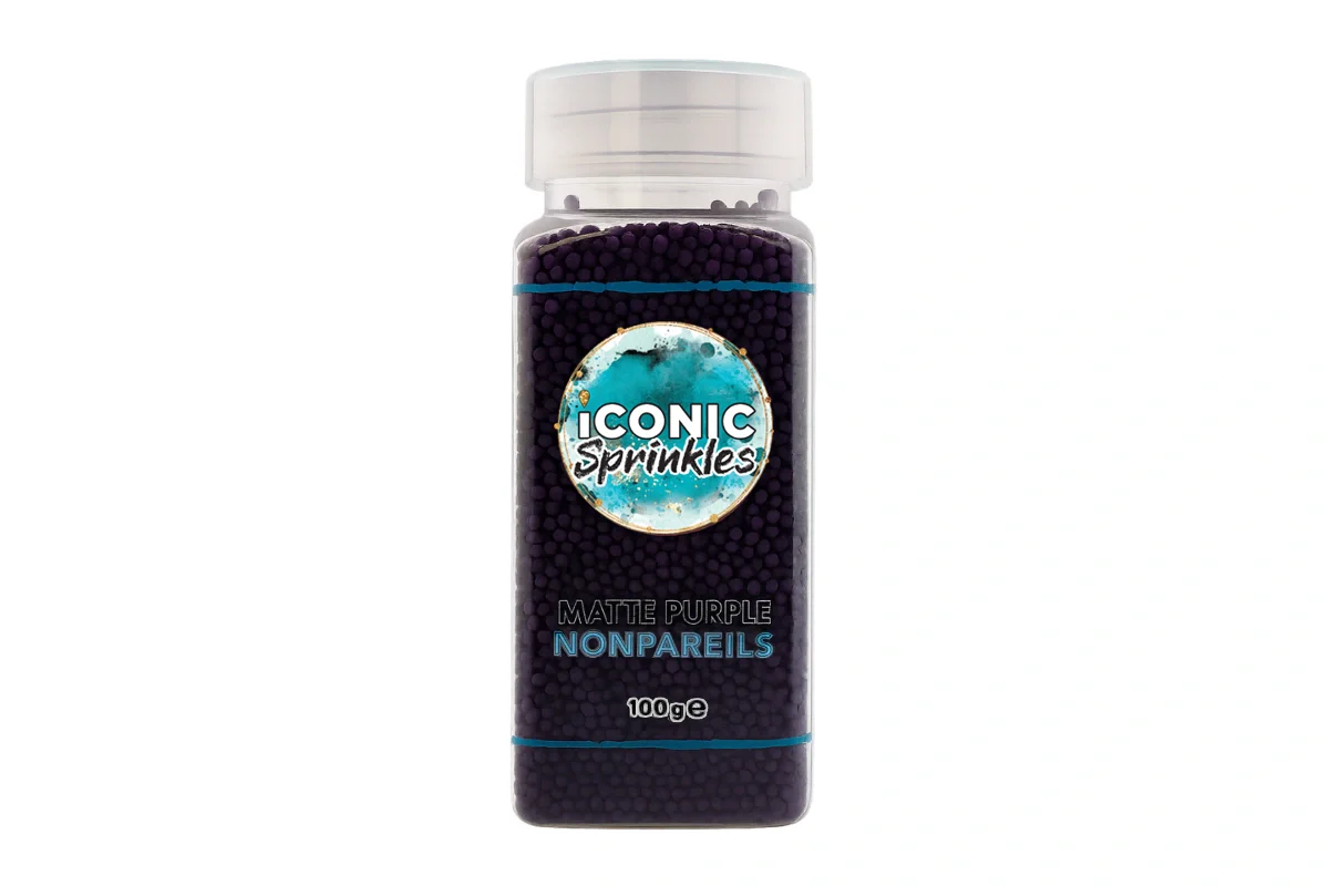 Matte Purple Nonpareils 100g - Iconic Sprinkles - Image 2
