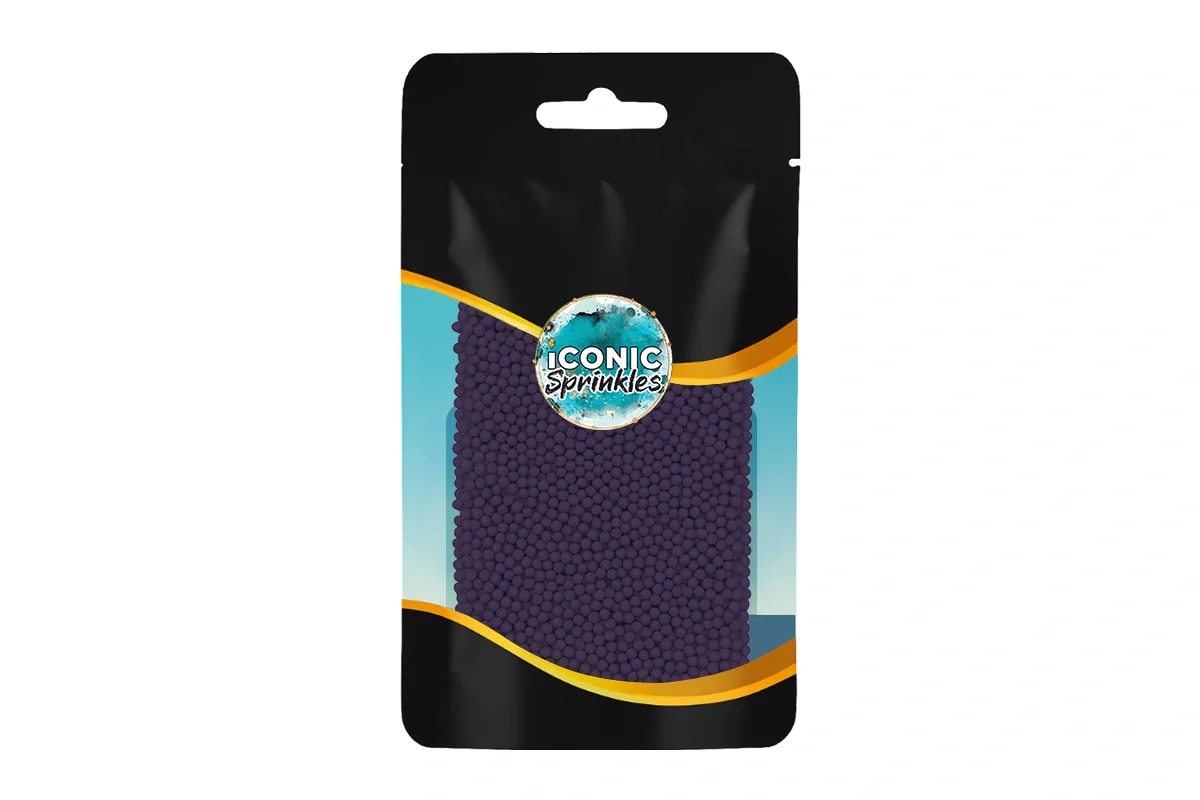Matte Purple Nonpareils 30g - Iconic Sprinkles - Image 2