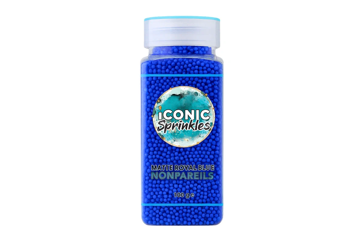 Matte Royal Blue Nonpareils 100g - Iconic Sprinkles - Image 2