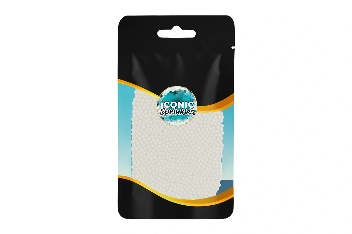 Matte White Nonpareils 30g - Iconic Sprinkles - Image 2