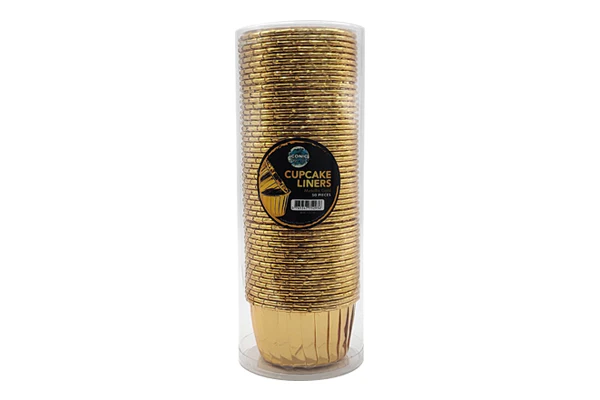 Metallic Gold Cupcake Liners (50 Pack) - Iconic Cake Art - Image 2