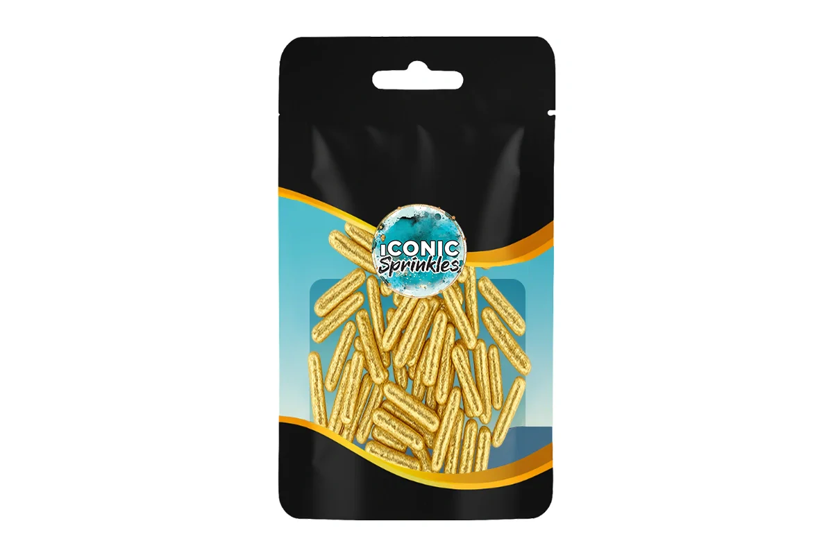 Metallic Gold Rods 30g - Iconic Sprinkles - Image 2
